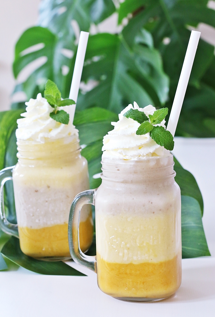 Layerd Frozen Mango-Ananas-Bananen Smoothie - Fashion Kitchen