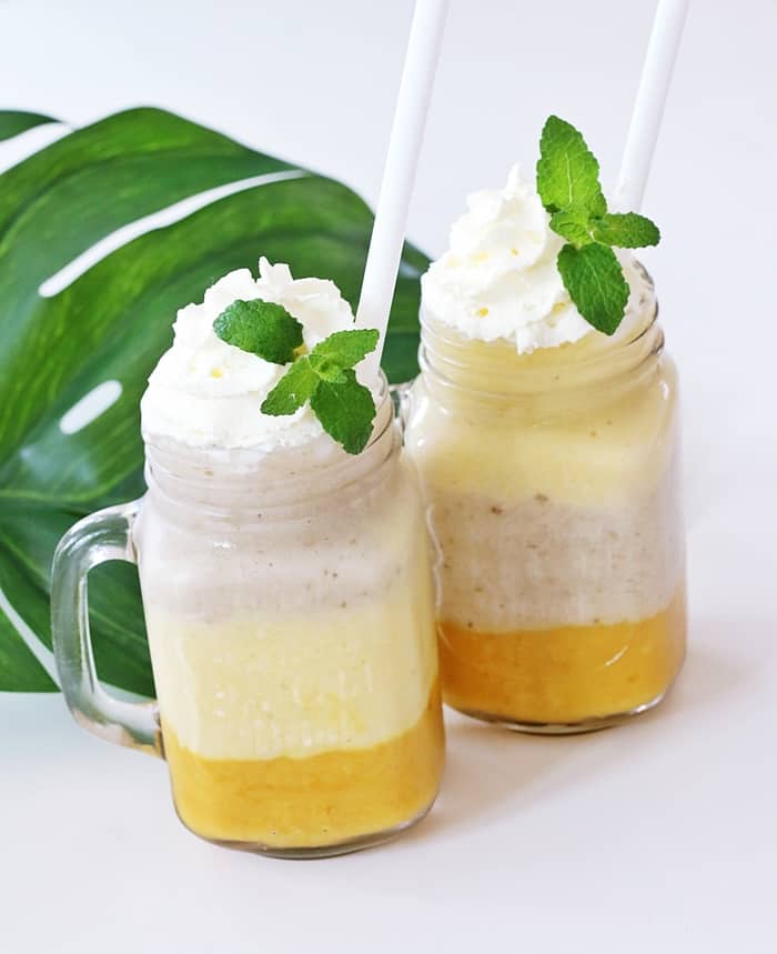 Layerd Frozen Mango-Ananas-Bananen Smoothie - Fashion Kitchen