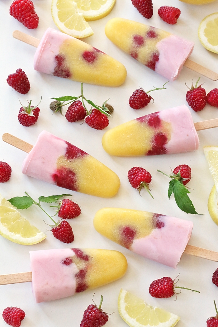 Zitronen-Himbeer-Ananas-Joghurt Popsicles - Fashion Kitchen