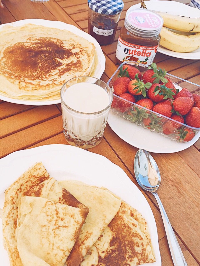 der perekte Pfannkuchen crepes nutella