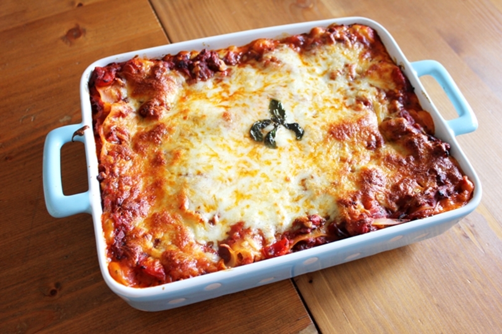 Selbstgemachte Lasagne Vatertag