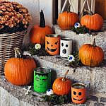 Halloween DIY - Blechdosen Kürbisse, Gespenster, Frankenstein & Windlichter