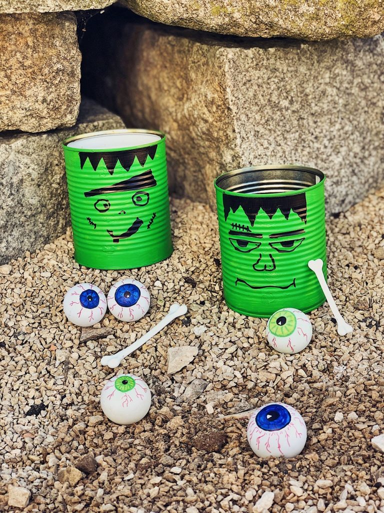 Halloween DIY - Blechdosen Kürbisse, Gespenster, Frankenstein & Windlichter