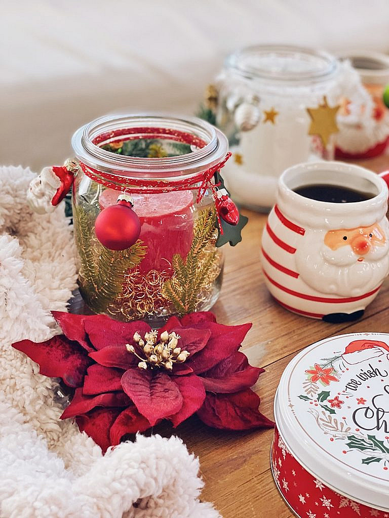 DIY - weihnachtliche Anhänger & Adventskranz Gläser basteln