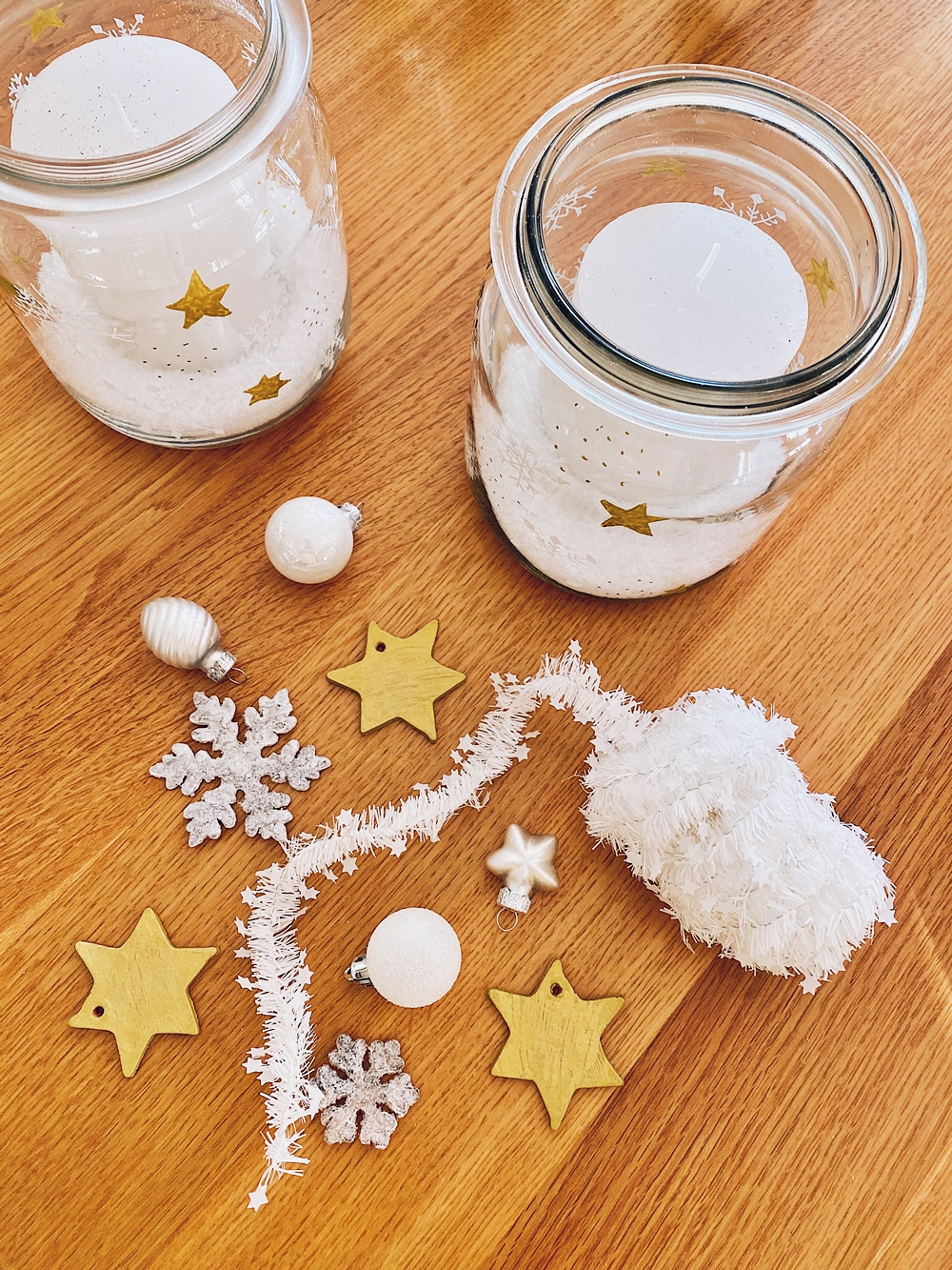 DIY - weihnachtliche Anhänger & Adventskranz Gläser basteln