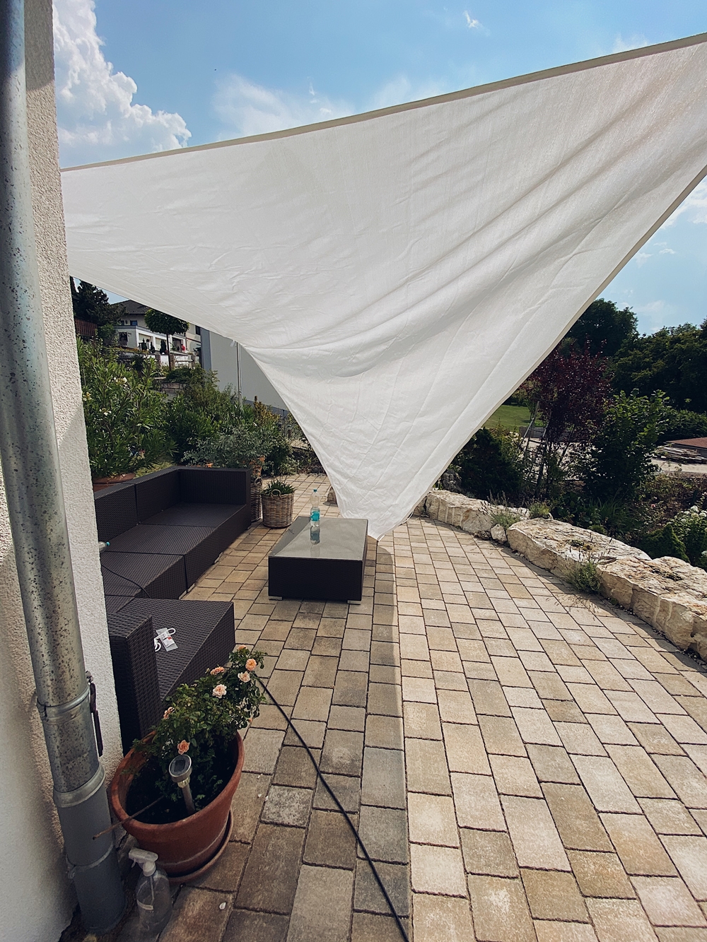 Sonnensegel im Garten Material, Aufbau, Befestigung und alle