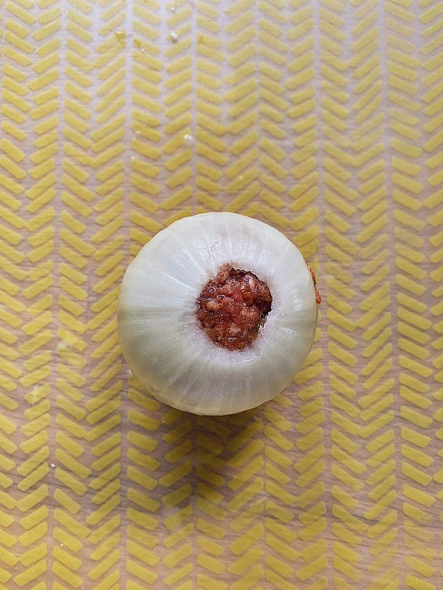 Bacon Beef Onion Bombs - Speck-Hack-Zwiebel Bomben mit Käse Bacon Beef Onion Bombs - Speck-Hack-Zwiebel Bomben mit Käse