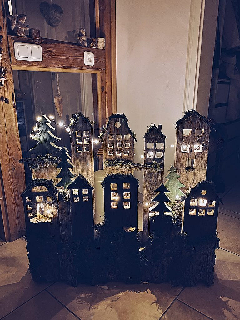 DIY - weihnachtliches Paletten Winterdorf