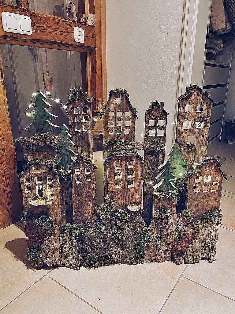 DIY - weihnachtliches Paletten Winterdorf