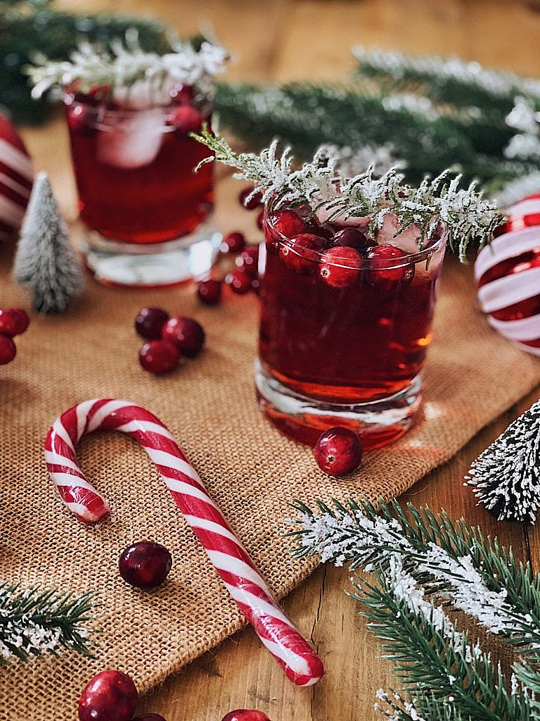 Christmas Cranberry Gin Cocktail