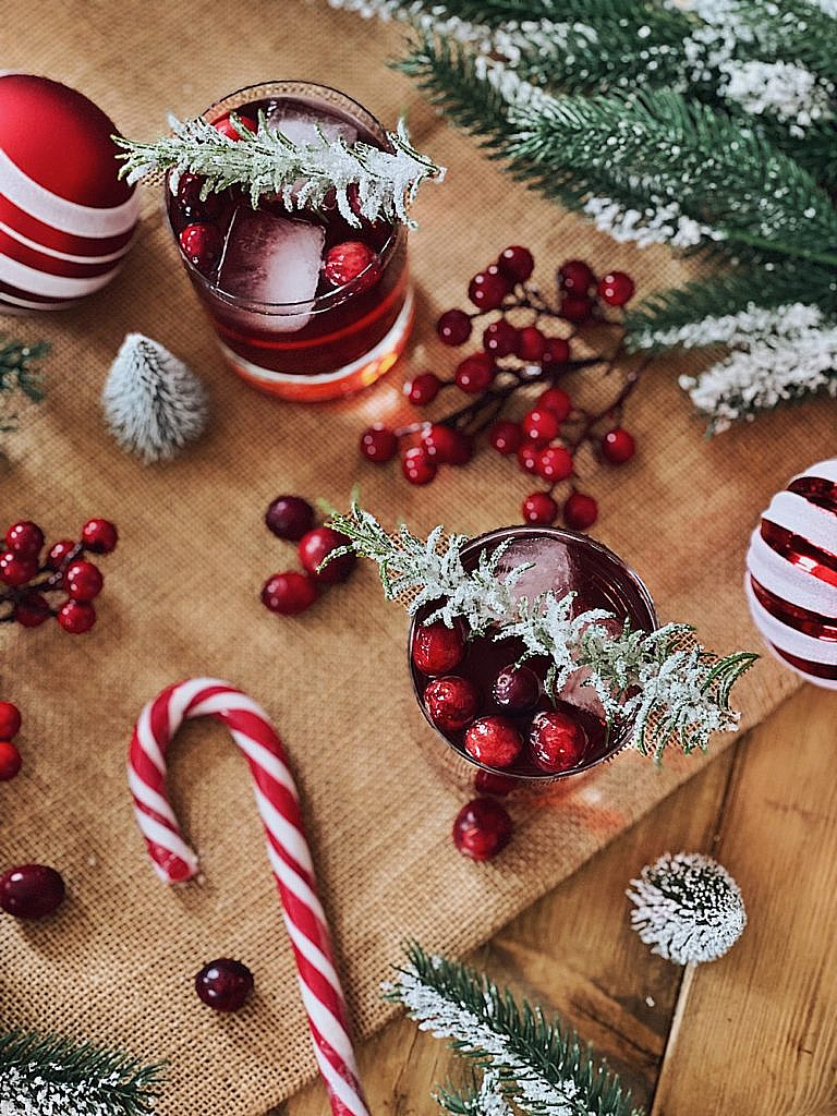 Christmas Cranberry Gin Cocktail